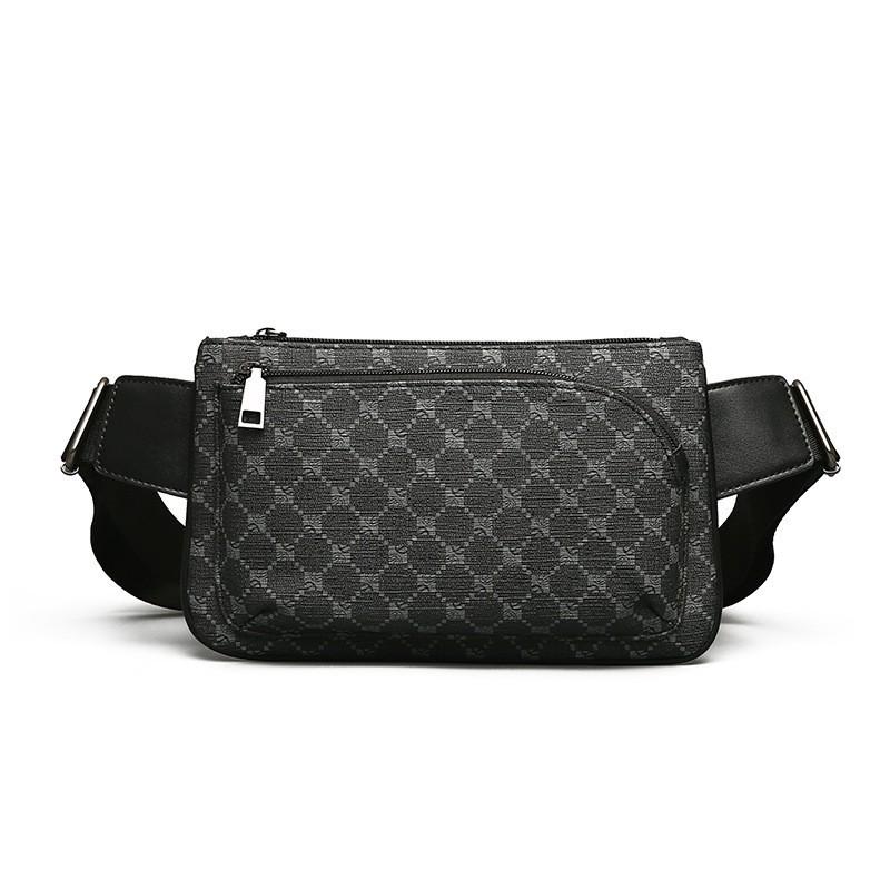 New Plaid Fashionable Small Shoulder Bag Anti Splash Men s Chest Korean Version Waist Backpack