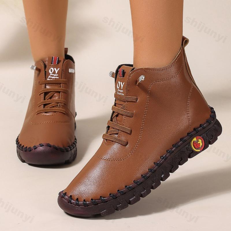 Fashion Retro Soft Soled Comfortable High Top Casual Shoes for Women 2025 Autumn New Breathable Fashion Versatile Non Slip Flat Sneakers
