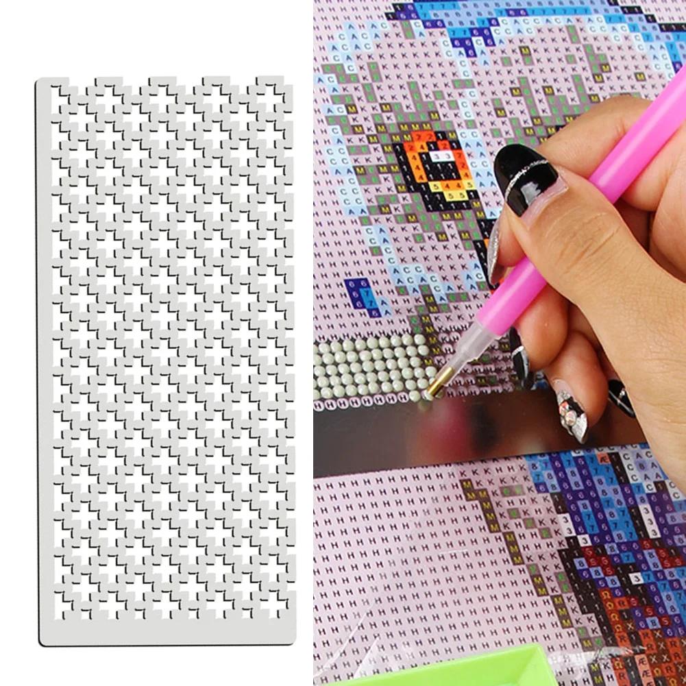 125 5D Diamond Painting Ruler Adjustment Fix Tool Metal Diamond Mesh Ruler Plum Blossom Grid Square Drill 10g/12g for Art Crafts