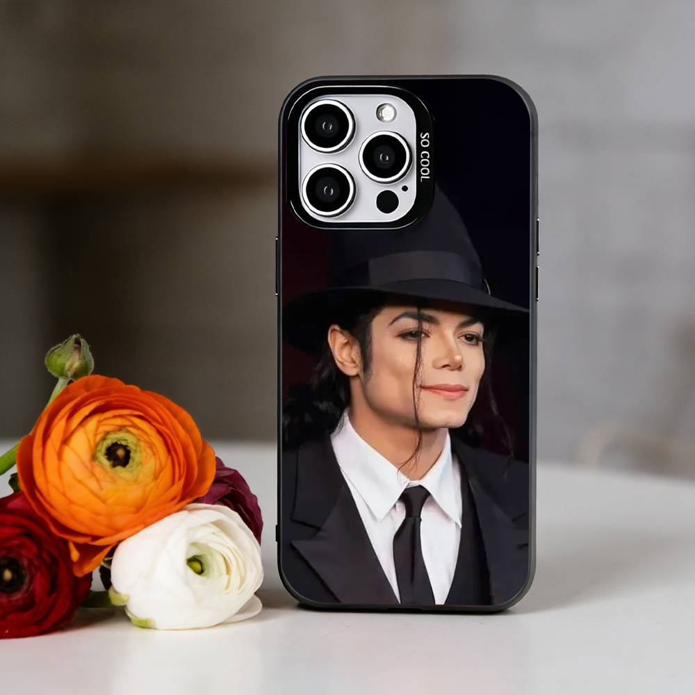 Michael Jackson  Phone Case For iPhone 17,16,15,14,13,12,11 Plus,Pro Max,XS,Colorful Silver Black Cover