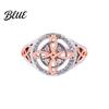 Cubic Zirconia Ring Women Handmade Wizard Knot Finger with Nature