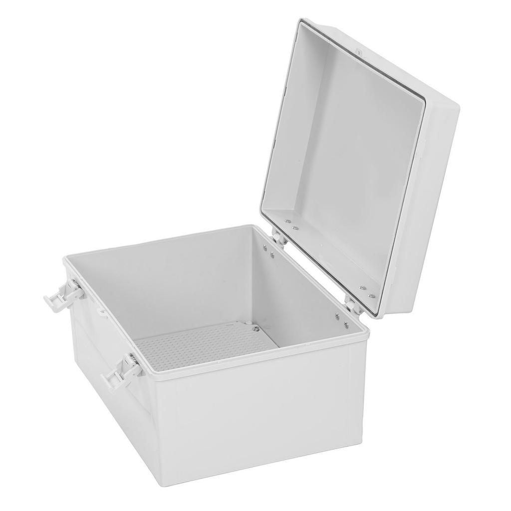 Cutie de joncțiune electrică cu cataramă din plastic, impermeabilă, cutie de proiect, carcasă electrică cu capac gri