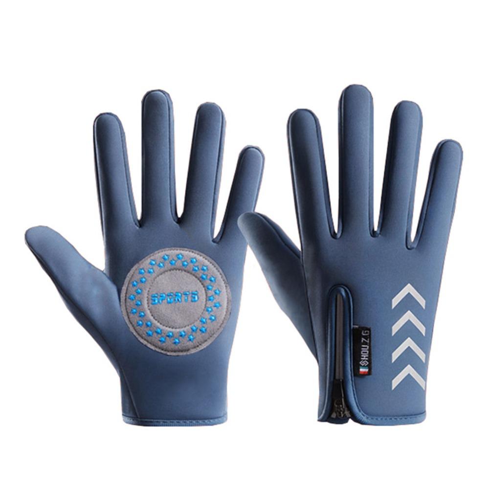 

with Zipper Warm Kids Gloves Non-Slip Bicycle Sports Mittens Kids Gift L