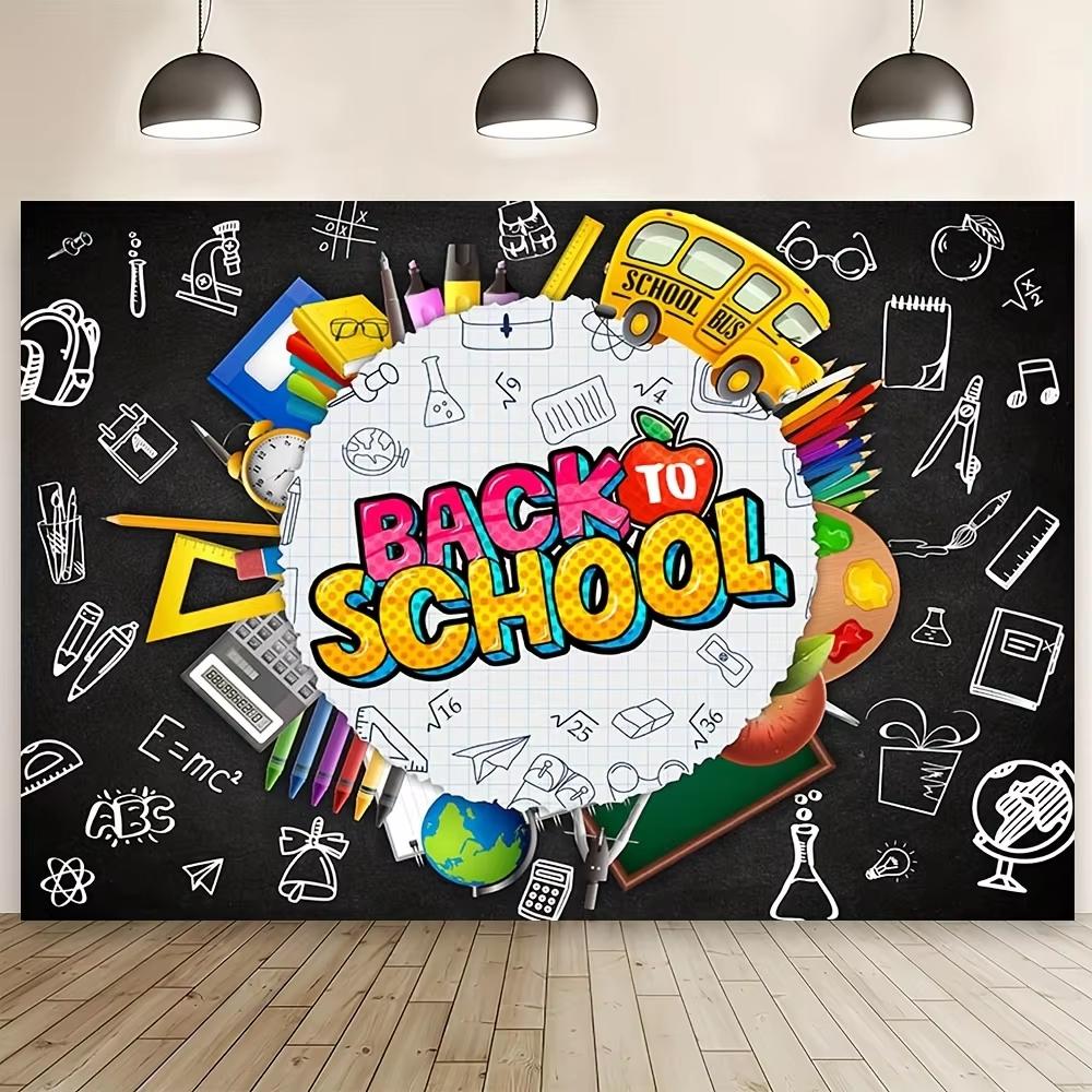 Welcome back to the school banner - Classroom Blackboard Design Suitable for Teachers and Students (as the picture,150X130)