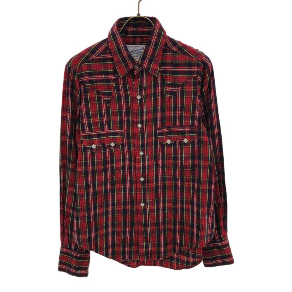 RockMount 90s Made in USA Check Pattern Long sleeve Snap button pen holder Western shirt Men's Used