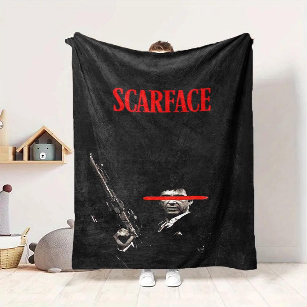 Scarface Legend Flannel Blanket Throw Blanket Soft Warm Sofa Bed Camping Home Decor Unique Christmas Gift C921196