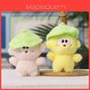 Plush Monkey Keychain With Cartoon Lotus Hat For Kids And Adults Gift Idea