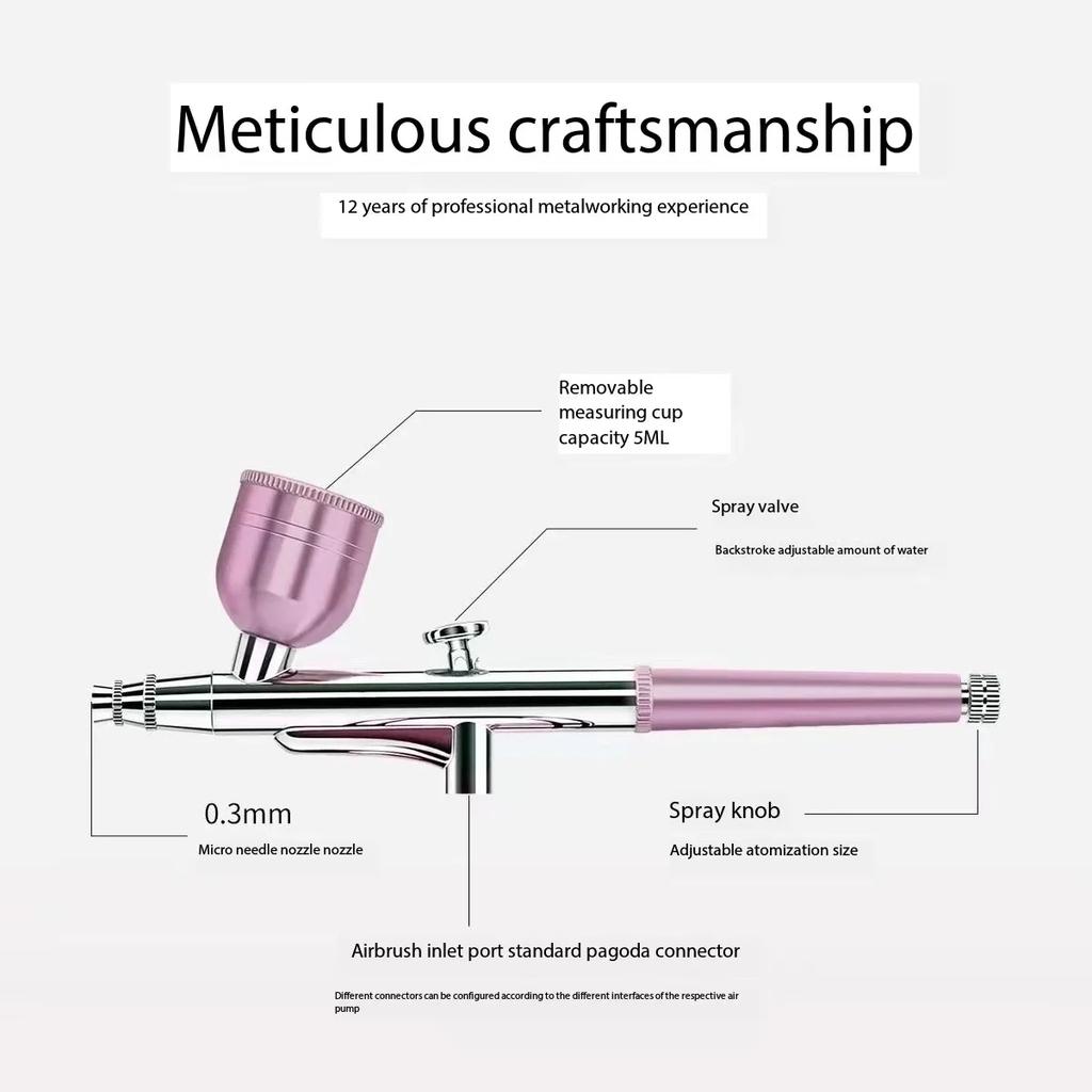 Hot Sell Portable Single Action Airbrush 0.3mm Nozzles Spray Gun Pen for Model Cake Nail Car Painting Beauty Inkjet