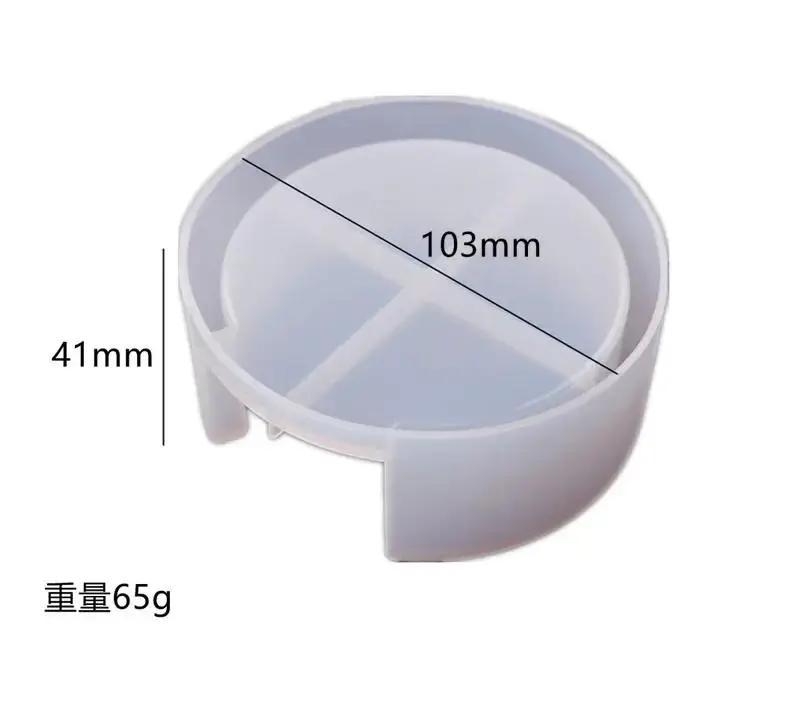 DIY Crystal Epoxy Resin Coaster Round Coaster Box Storage Box Silicone Mirror Mold Silicone Tray Mold