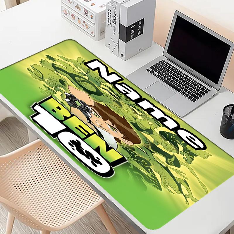 Custom Name Personalized Ben 10 Cartoon Pattern Mousepad, Laptop PC Desk Mat, Decorative Desk Mat for Home Keyboard Pad Gift
