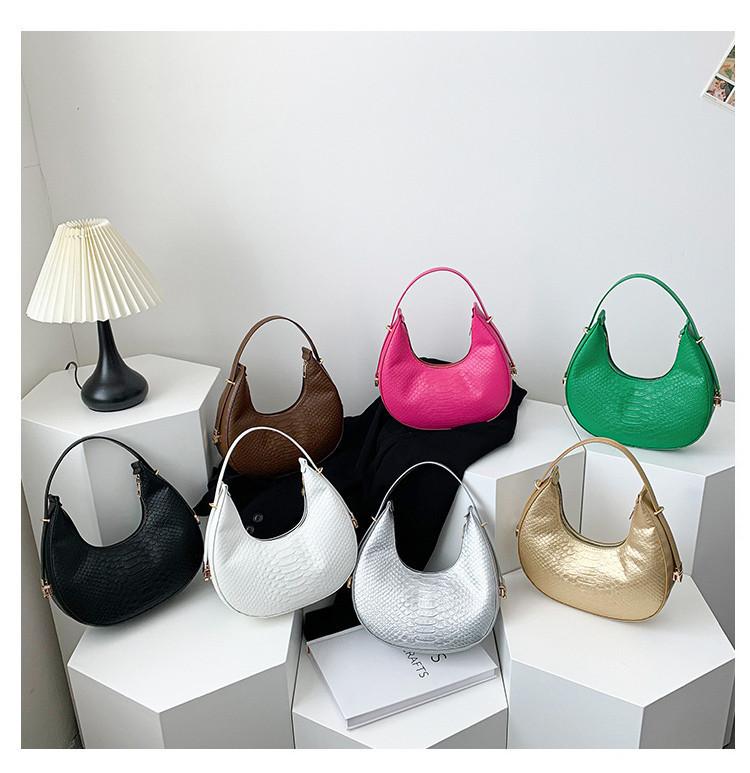 Retro Minimalist Crescent Bag 2023 New Women's Bag Street Fashion Shoulder Bag Trendy Armpit Bag