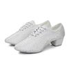 New Adult Women Latin Dance Shoes Ladies Modern Standard Dancing ShoesTeachers Shoes Indoor Heeled 3.5cm
