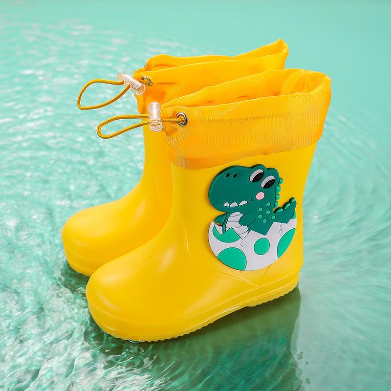 Cartoon Waterproof Unisex Toddler Rain Boots - Short Rubber Boots for Kids