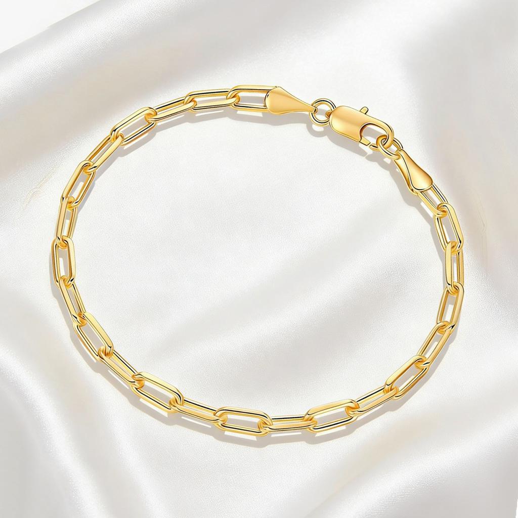 Hot-selling European and American style bracelets, geometric fashion simple paperclip design jewelry versatile niche jewelry
