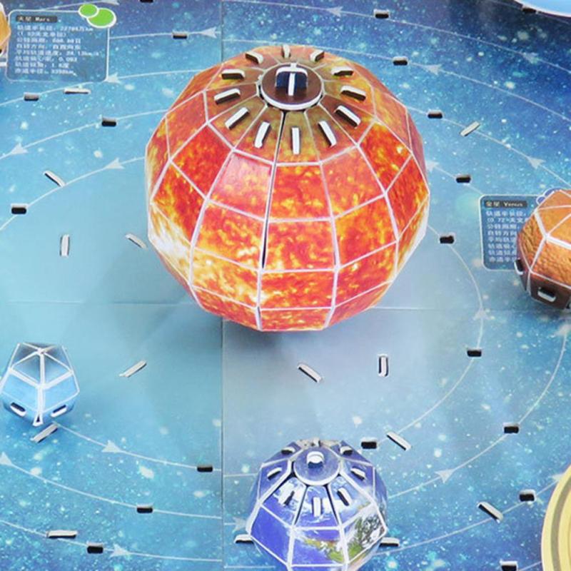 Paper 3D Planet Puzzles Interactive Creative Space Eight Planetary Satellite Diy Assembly Model