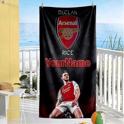 Arsenal Personalized Text Beach Towel Quick-Dry Soft Microfiber Perfect for Traveling Yoga Camping and Swimming