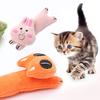 Chew Toy Cartoon Animal Design Bite Resistant Plush Pet Molar Kitten Catnip Toy for Cats