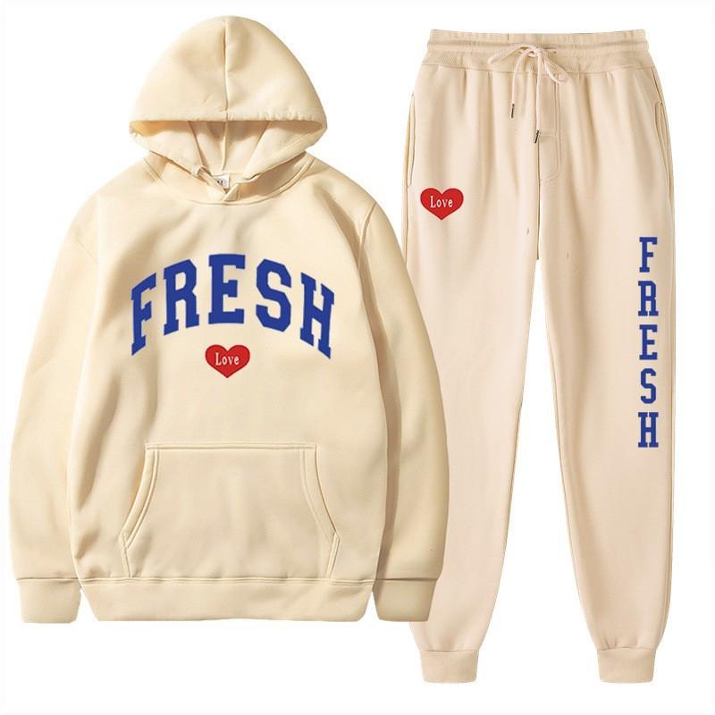 New Spring and Autumn Men's Hoodie Set, Popular In Europe and America, Casual Trend Men's Sweater Set