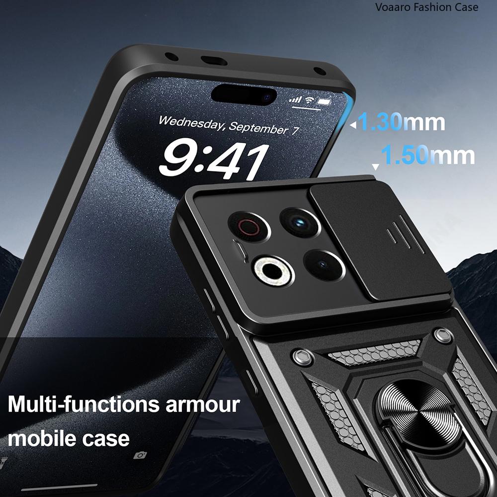 Slide Lens Armor Funda for Tecno Spark 30 Pro 4G Case Magnetic Rotate Ring Stand Holder Cover for Tecno Spark 30 Pro 4G Case