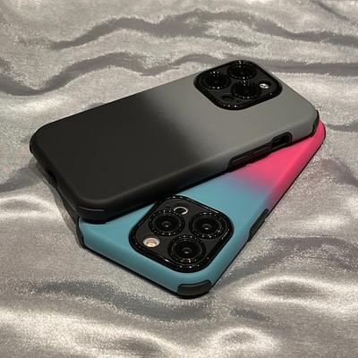 Fashion Soft Silicone Gradient Phone Case For iPhone 11 12 13 14 15 16 Pro Plus Matte Bumper Cases Cover
