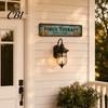 Fine Workmanship Ornaments Porch Therapy Vintage Tin Sign, Rustic Teal Wall Decor, Funny Outdoor Durable Garden Patio Gift for Friends Family