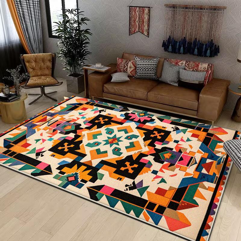 Nordic Style Bohemian Large Rugs for Living Room Modern Decoration Home Carpet Light Luxury Bedroom Rug Non-slip Washable Mat
