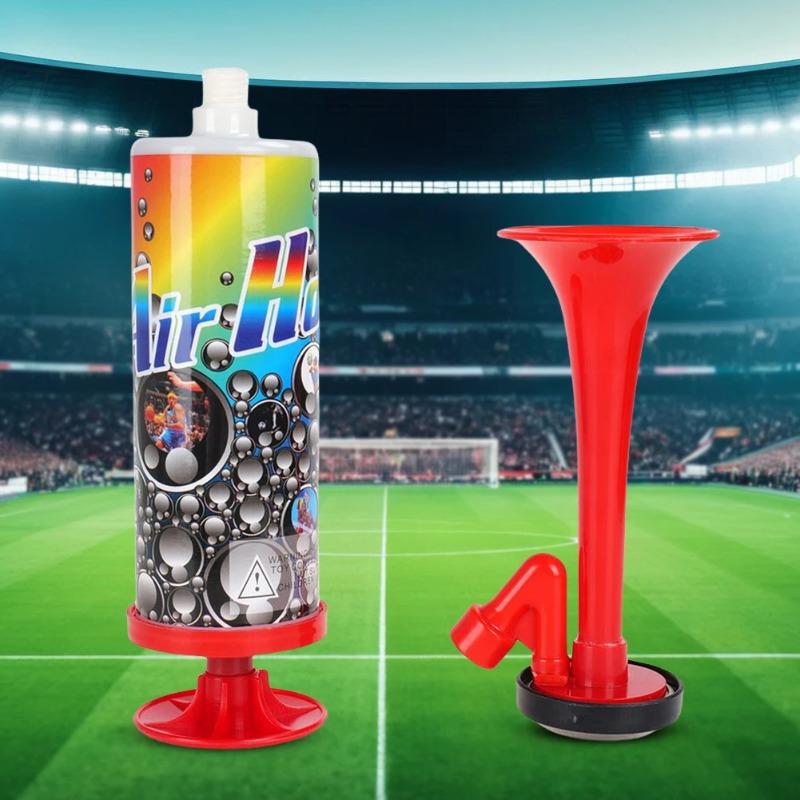 Taşınabilir Futbol Hava Coşku Borusu, El Tipi Yüksek Sesli Yeniden Kullanılabilir Hava Basınçlı Trompet, Futbol Şampiyonası ve Spor Etkinlikleri için Coşku Aracı