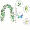 1 PC Simulation 70.8-inch (approx. 183 cm) Eucalyptus Tree Laser Butterfly Design with Multicolored Rose Vines