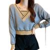 Sweater Women's Autumn and Winter Loose Outer Wear Knitted Bottoming Shirt New Inner Short Top