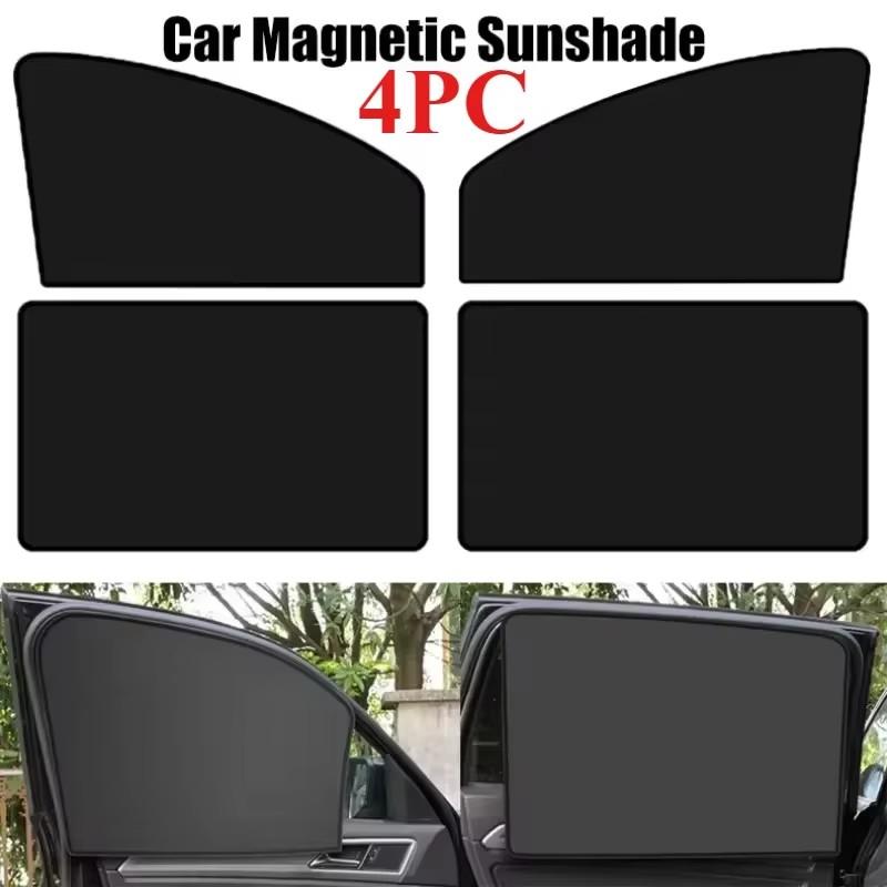 Magnetischer Sonnenschutz für Autofenster, Sommer-UV-Schutz, Netzvorhang für Seiten-, Vorder- und Heckscheibe, Schutzabdeckung, Autozubehör