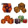 Handmade Pumpkin Face Props 3Pcs Lighted Halloween Gift Boxes, Spooky Glowing Shopping Mall Decor Presents Box, Warm Light Holiday Ornament for Indoor