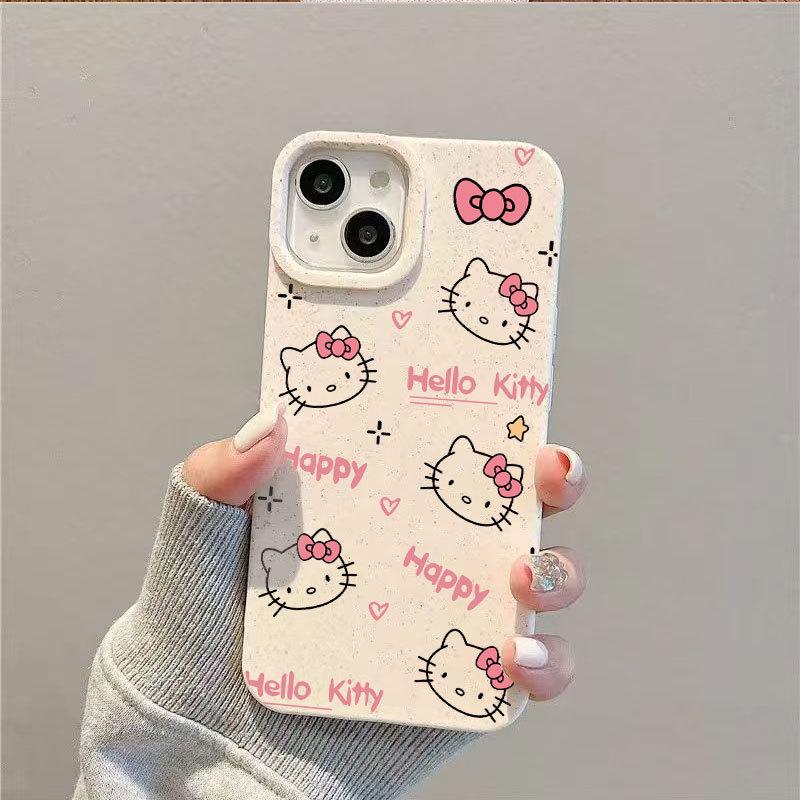 Odporne na upadki Matowe Etui Kitty na Cały Ekran dla iPhone 15/16 Pro