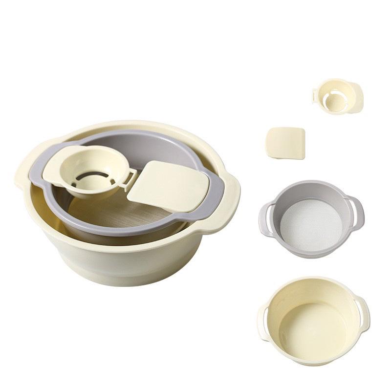 Multifunctional Baking Set: Flour Sifter, Scraper, and Egg Separator