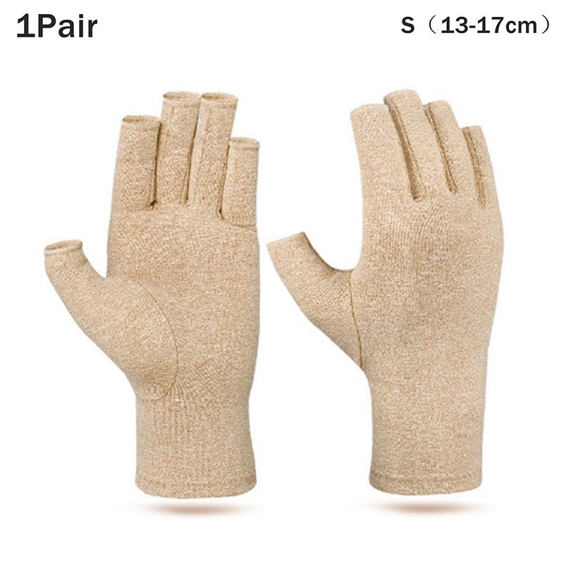 Therapy Compression Arthritis Gloves for Men Half-Finger Wrist Support Hand Joint Pain Relief Health Care Compression Gloves