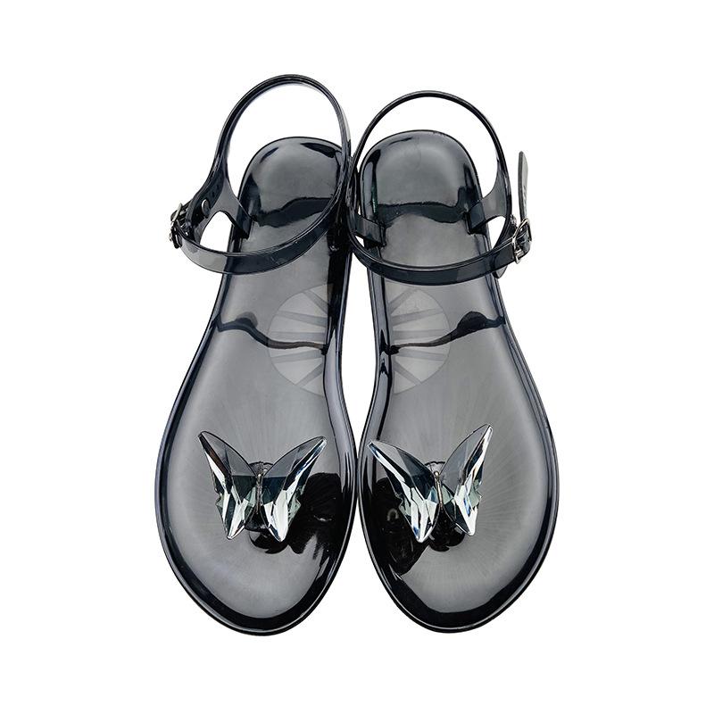 Y2 Jelly Sandalen Vlinder Ingelegd Baksteen Mode Transparante Pvc Schoenen
