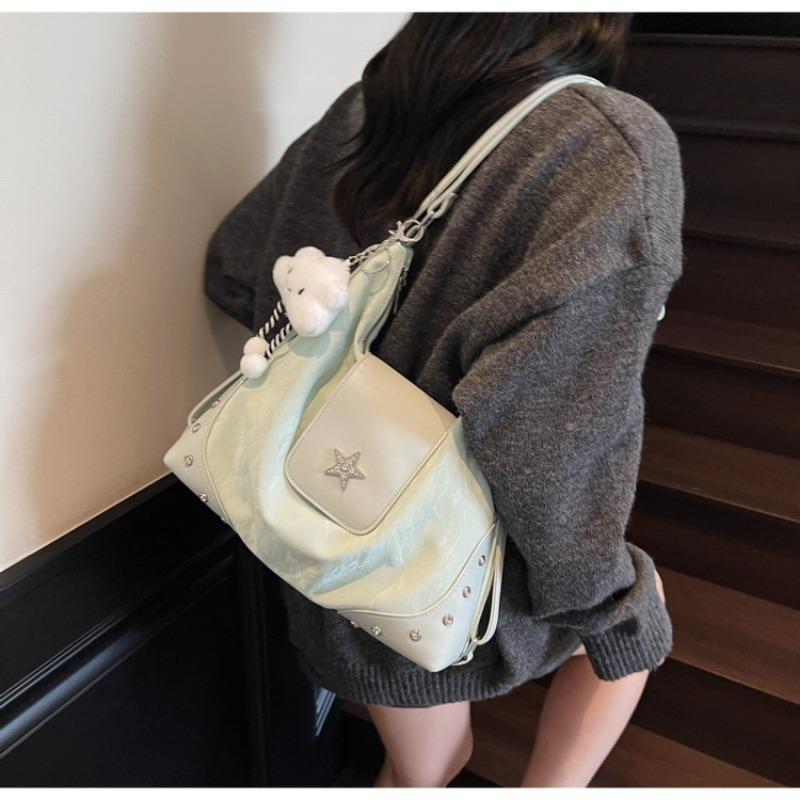 Large Capacity Bag Women's Summer New Shoulder Commuter Tote Bag Multi-functional Backpack