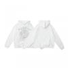 Premium Heavyweight Hooded Sweatshirt With Rhinestone Letter Print Unisex Streetwear Pullover Fall