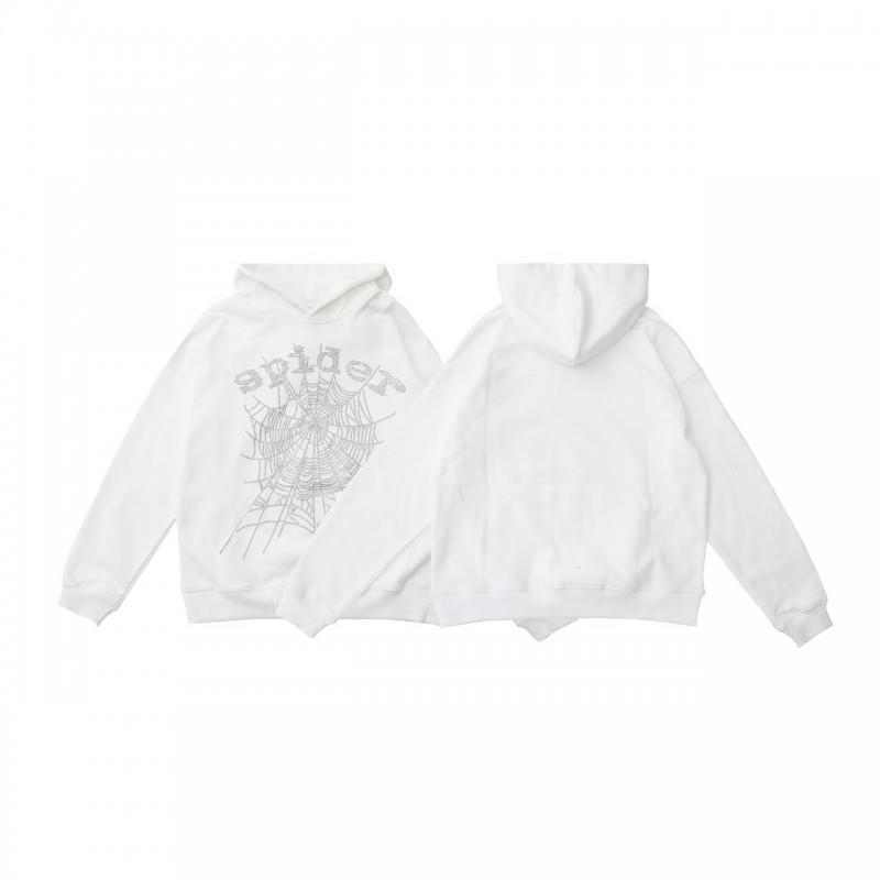 Premium Heavyweight Hooded Sweatshirt With Rhinestone Letter Print Unisex Streetwear Pullover Fall