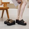Thick-soled Beach Sandals, New Women's Casual Open-toed Solid-color Cool Slippers In the Summer of 2025, Trendy