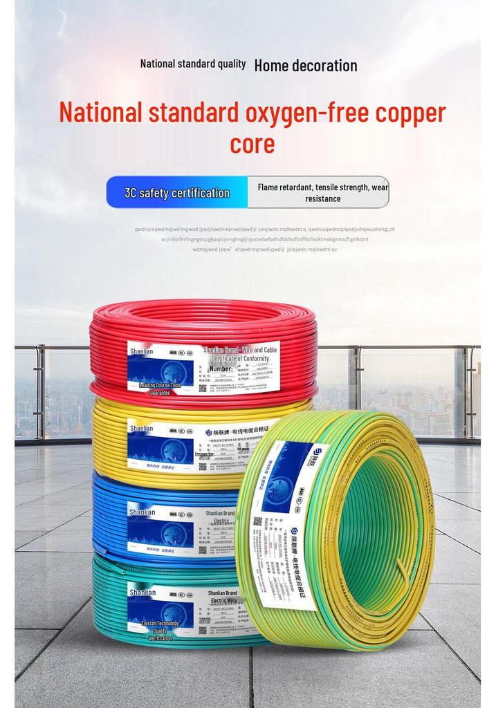 Single & Multi-strand Copper Core Wire (1.5/2.5/4/6 SQ) for Home Decor & Household Use