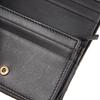 Gucci GG Marmont Logo Zip Double Fold Quilted Leather Wallet Coin Purse Card Holder Women wallet Black 466492-DTD1T-1000