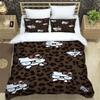 3D Printed Cartoon Leopard Print Hello Kitty Duvet Cover and Pillowcase Set - Home Decor, Creative Plus Size Bedding Set, 01