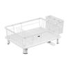 Convenient Dishware Drying Rack Including Extendable Water Tray And Corrosion Resistant Metal Frame For Small Spaces