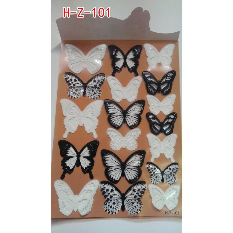 

Набор из 18 3D черно-белых бабочек для украшения спальни и гостиной и декора фона
