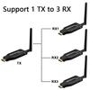Wireless for HDTV  50M Transmitter Receiver Plastic Material 1 Tx to 4 Rx for Camera PC to TV Proje  1080P