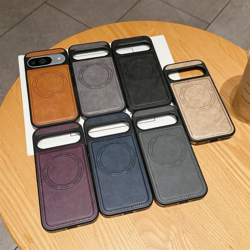 Husă Premium din Piele MagSafe pentru seria Google Pixel 8 9 10. Protecție de Grad Militar, Puternic Compatibilă MagSafe, Elegantă și Durabilă (Culori multiple)