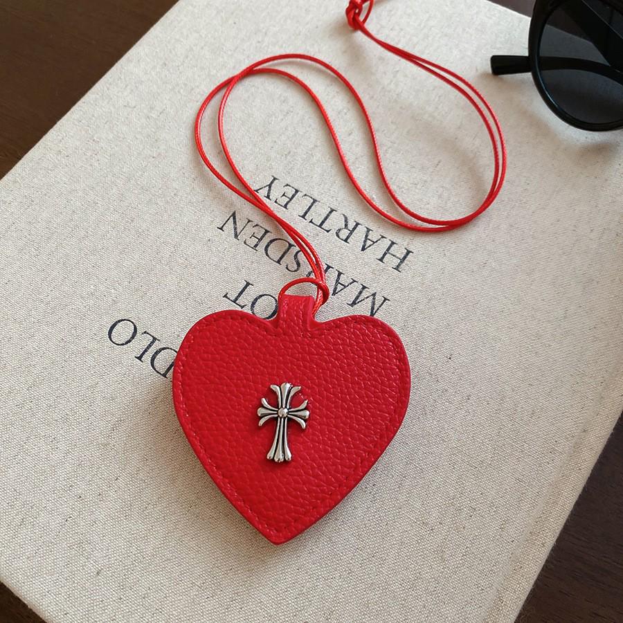 Damen Kunstleder Nackentasche Halskette für Kopfhörer & Brillen mit Schlüsselbein-Kette