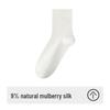 Men's Premium Mulberry Silk Mid-Calf Socks - Antibacterial & Deodorant - Ideal for Business Wear with Leather Shoes - Autumn/Winter Style