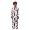 Christmas Print Family Matching Outfits with Stand Collar and Button Front for Holiday Photos