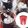 Round Beverage Tub with Shovel and Lid Double Handle Ice Bucket Metal Drink Coolers Champagnes Bucket Easy To Carrys